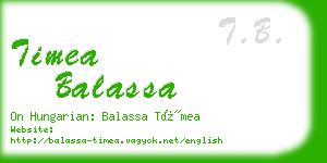 timea balassa business card